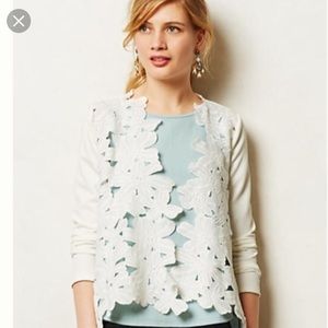 Anthropologie- Sunday in Brooklyn White Cardigan